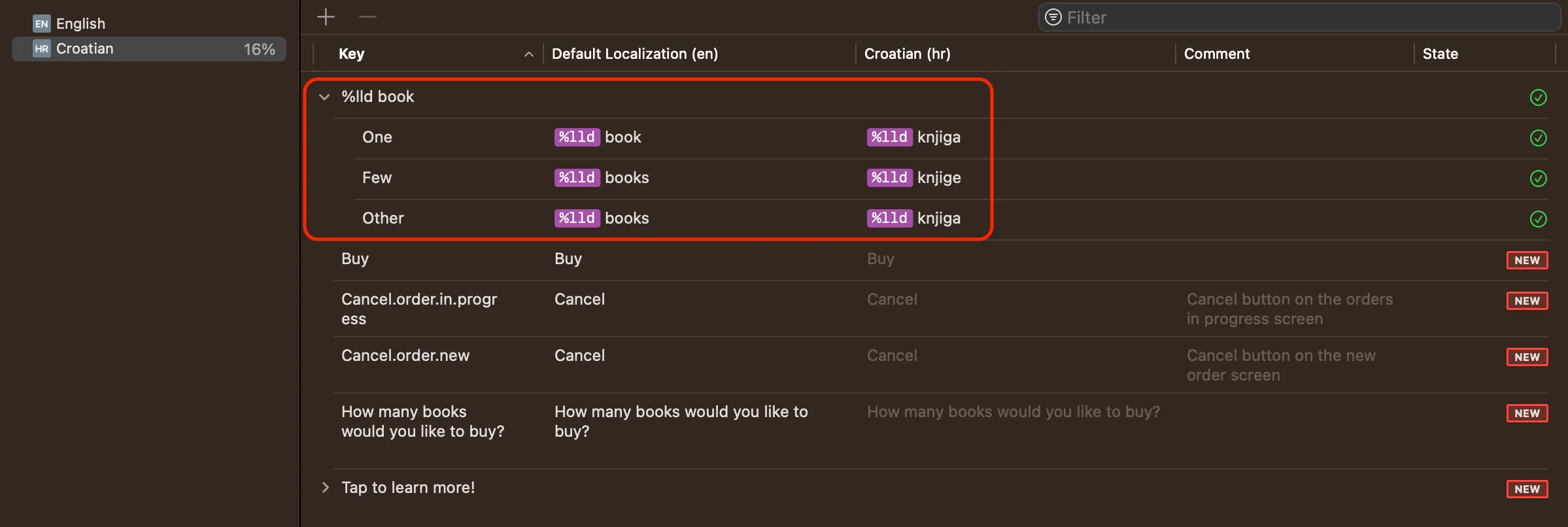 String Catalog in Xcode vary by plural option String Catalog in Xcode with vary by plural option